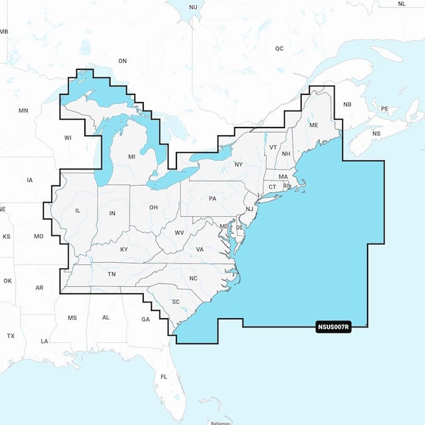 Navionics Plus and Trade NSUS007R U.S. East